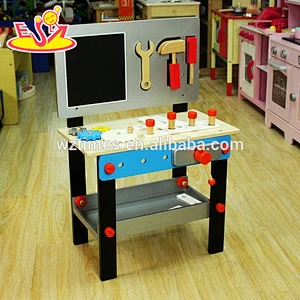 2018 wholesale kids wooden tool table new design baby wooden tool table cheap children wooden tool table W03D070