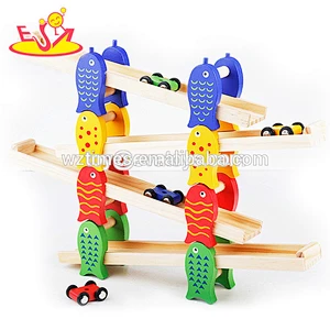 Neueste Craze Spiele aus Holz Mini-Rennwagen Spur Spielzeug für Kinder W04E054