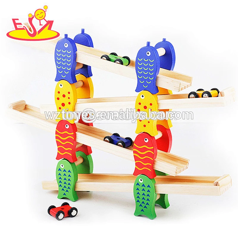 Neueste Craze Spiele aus Holz Mini-Rennwagen Spur Spielzeug für Kinder W04E054