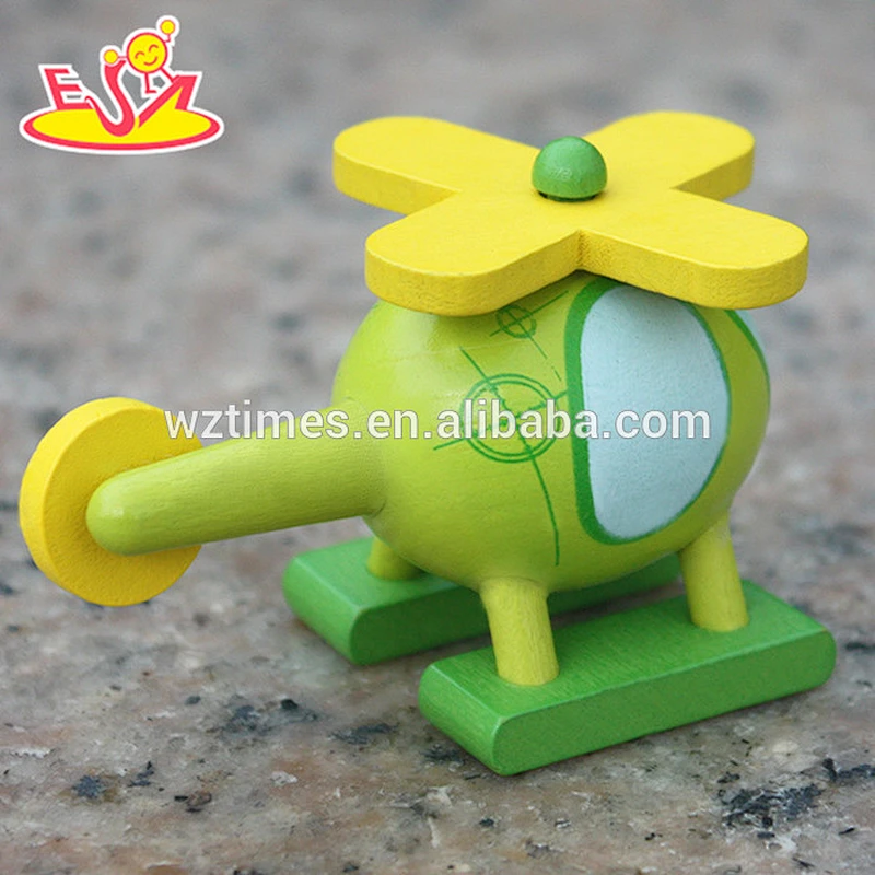 wholesale cartoon wooden airplane toy for kids W04A188