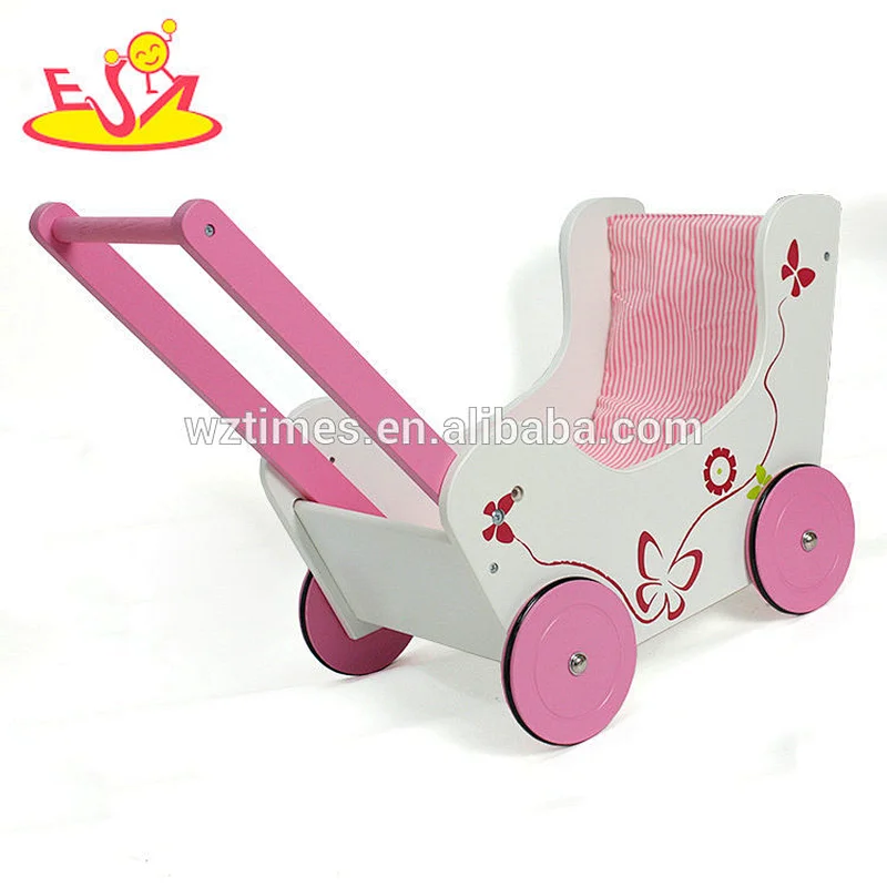 New hottest baby push along toys wooden dolls pram for for children 3+ W16E085