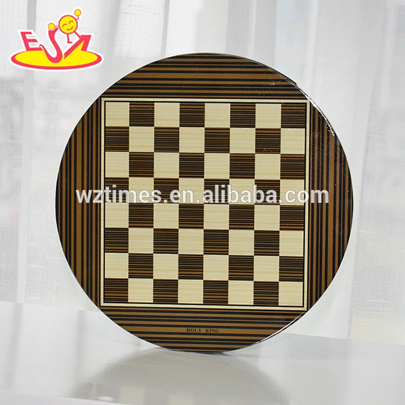 2017 Wholesale cheap kids wooden chess game best wooden chess game W11A054
