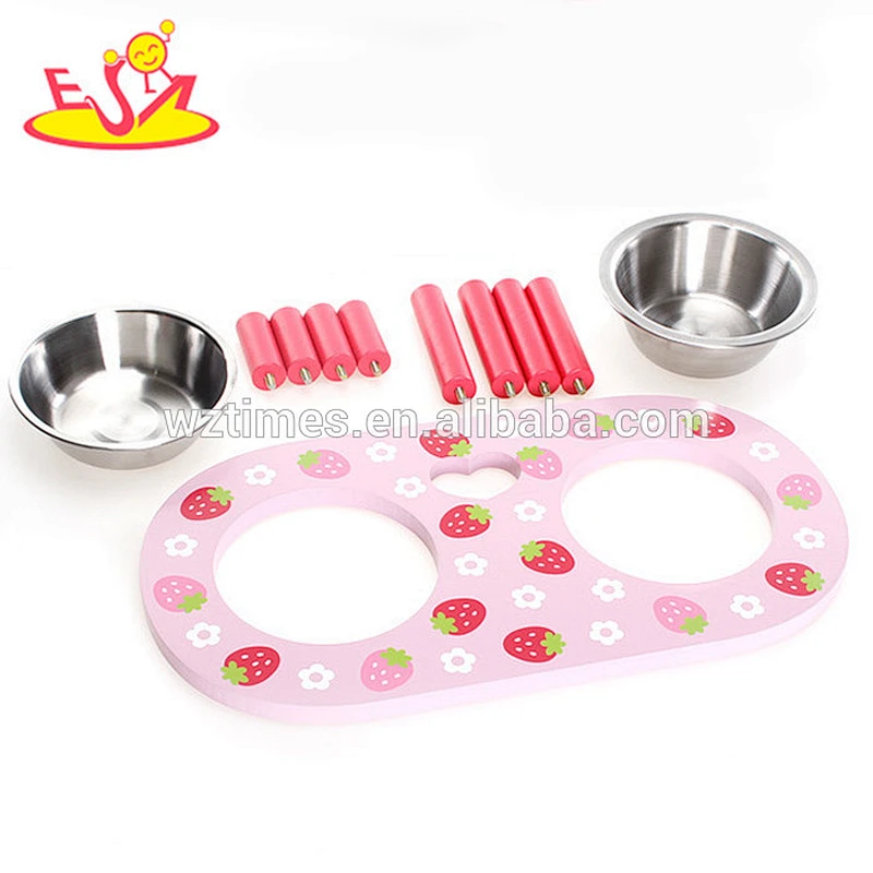 Wholesale top fashion wooden lovely pet food bowl for sale W06F013