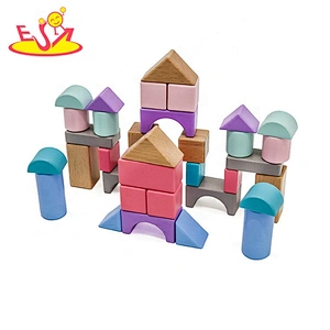 2019 Top sale 35 pieces educational wooden building sets for kids W13A173