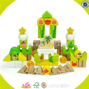 Wholesale top quality wooden baby building blocks toy colorful wooden baby building blocks toy for practical ability W13A073