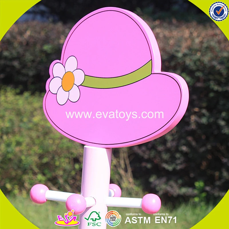 new multifunction wooden coat hanger pink creative wooden clothes hanger stand W09B004