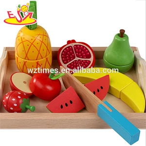 Wholesale funny role play toy wooden cutting fruit toy benefits to baby's EQ W10B199