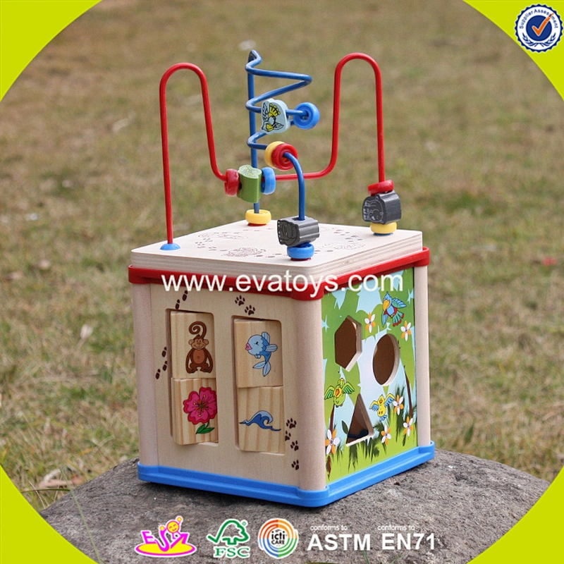 2018 New design wooden beads game cube wooden beads game mini wooden beads game W11B132