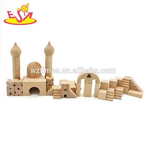 2018 Wholesale 50 pcs middle east architecture block toys funny wooden play blocks for kids W13A149