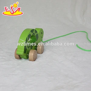 2018 wholesale baby wooden tortoise pull toy funny kids wooden tortoise pull toy wooden tortoise pull toy W05B142
