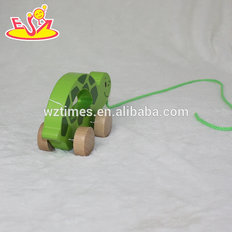 2018 wholesale baby wooden tortoise pull toy funny kids wooden tortoise pull toy wooden tortoise pull toy W05B142