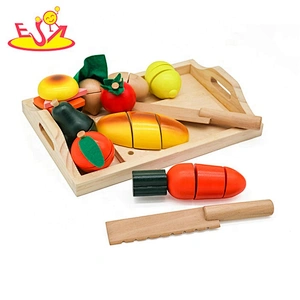 high quality vegetable wooden food cutting toy for children W10B143