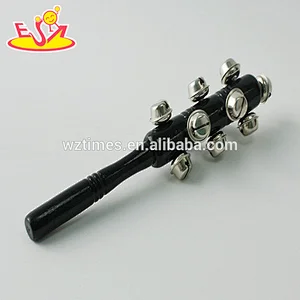 Wholesale musical wooden black rattle toy for kids W07I126