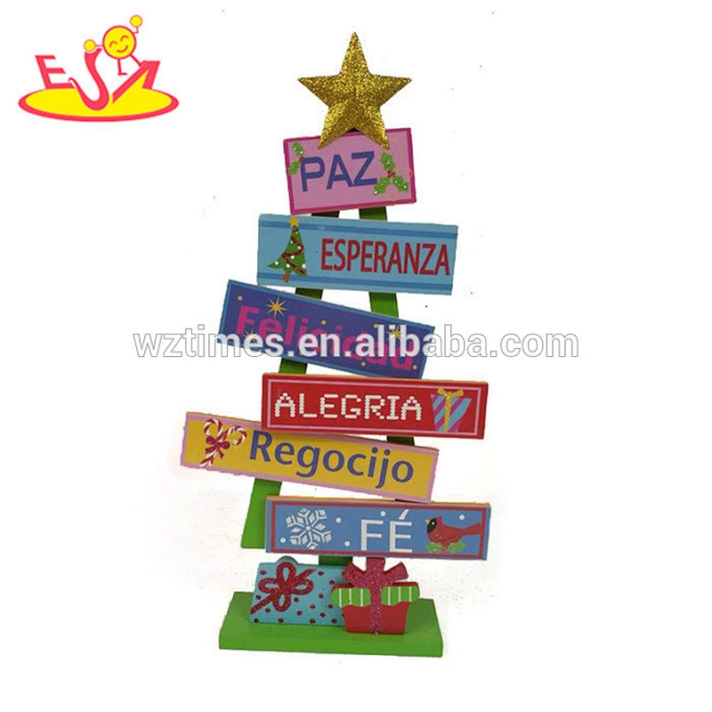 Wholesale customize wooden christmas wall decoration with best price W09D037
