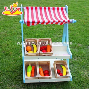 Hölzerner Gemüsestandplatz des Spielwarengeschäfts Spiel hölzernes Gemüsestandplatz des Spielzeugs des lustigen Babys W10A053