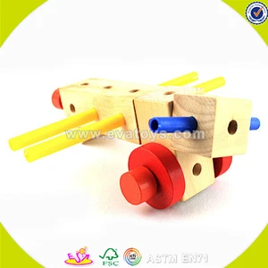 wholesale colorful kids wooden assemble toys teaching toy children wooden assemble toys W03C014