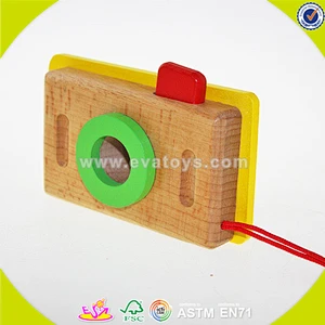 Most popular mini wooden toy camera for kids W01A075
