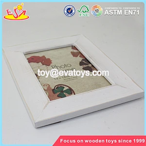 Wholesale new fashion beautiful white wooden craft photo frame W09A031