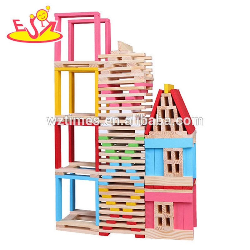 Großhandel heißer verkauf 150 stücke holz bausteine ​​spiel spielzeug gehirn ausbildung holz kleinkind bausteine ​​spiel spielzeug W13D153