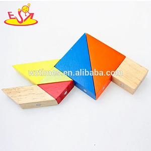 2018 new design kids wooden magnetic tangram fashion children wooden magnetic tangram baby wooden magnetic tangram W13A096