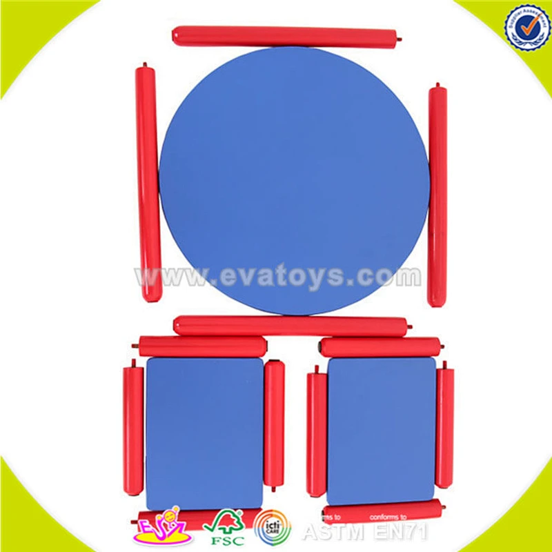 Wholesale blue wooden table and 2 chairs for children,cheap table and 2 chairs,top quality wooden table and 2 chairs W08G137