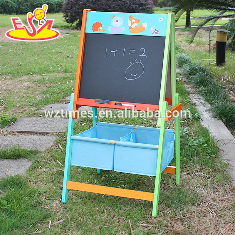 wholesale kids wooden chalkboard easel portable children wooden chalkboard easel for education W12B102