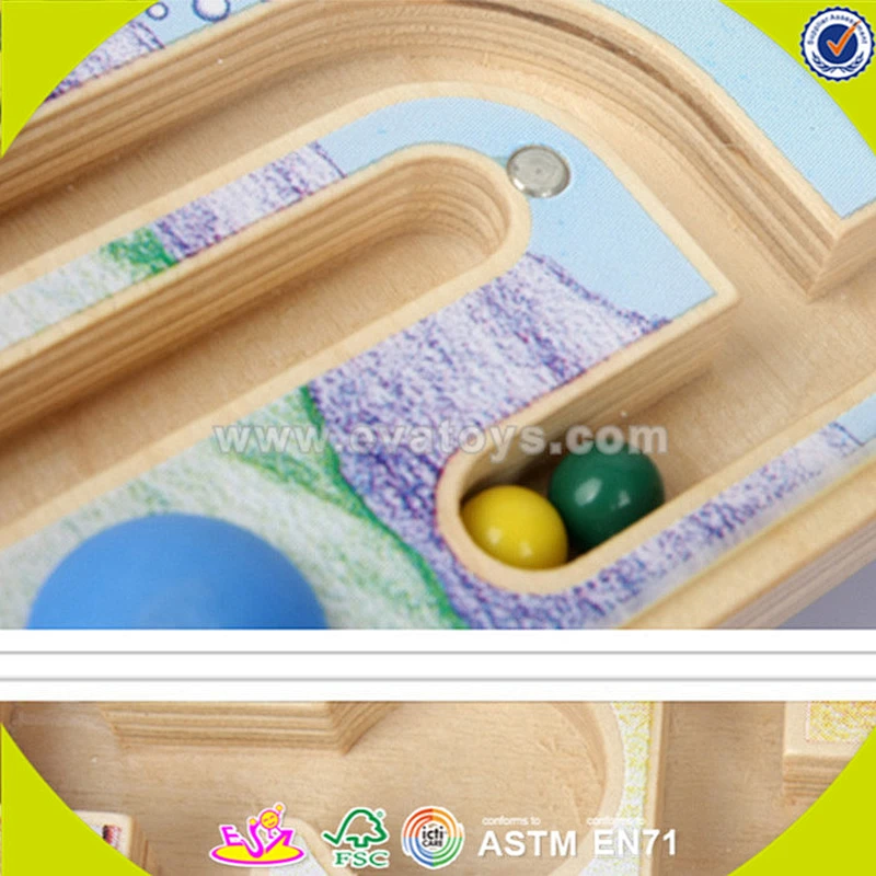 wholesale popular kids wooden toy maze top fashion children wooden toy maze W11H013