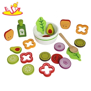 Most popular salad set wooden play food for kids W10B332