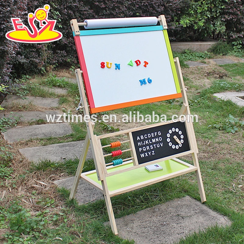 2018 New design wooden magnetic drawing board high quality wood kids drawing board best wood drawing board for toddlers W12B103