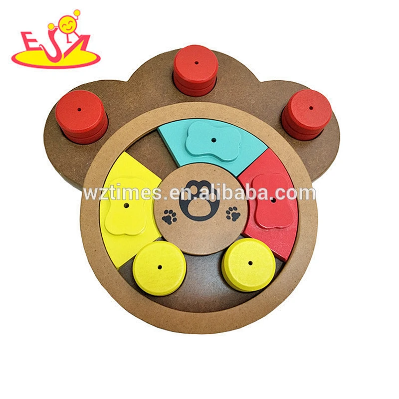 Wholesale high quality safety double pet feed bowls wooden dog water bowl and food bowl W06F047