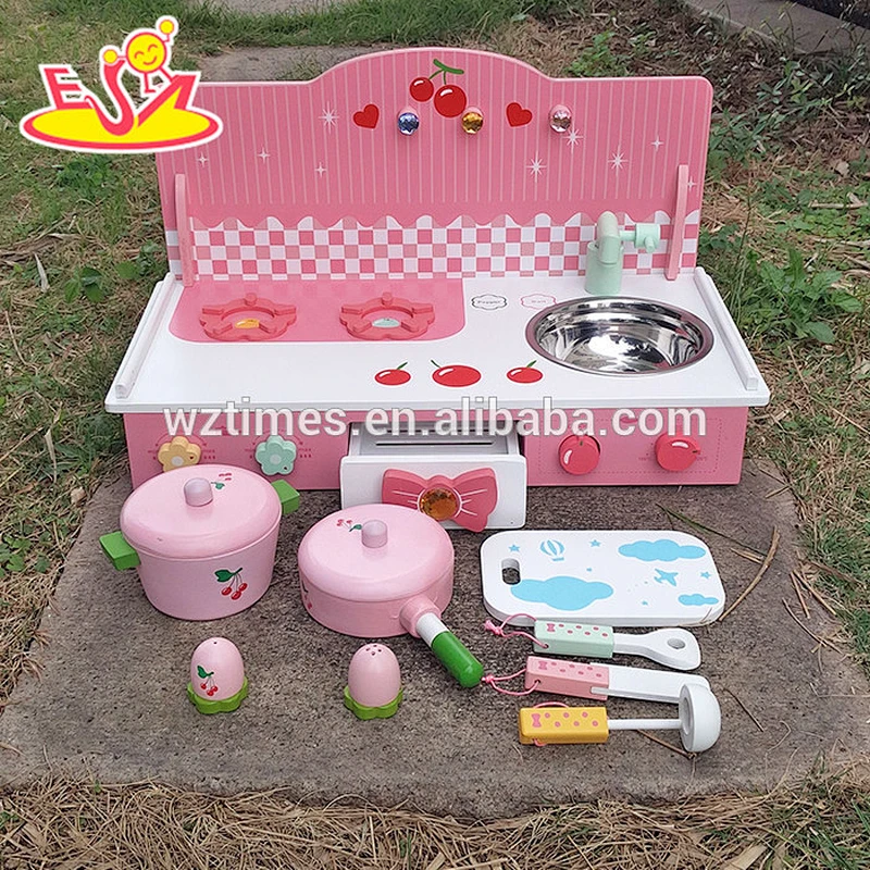wholesale educational wooden girls kitchen set for pretend play W10C226