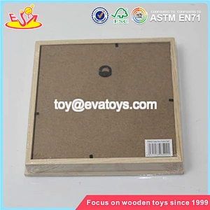 Wholesale customized wooden square photo frame for home decoration W09A021