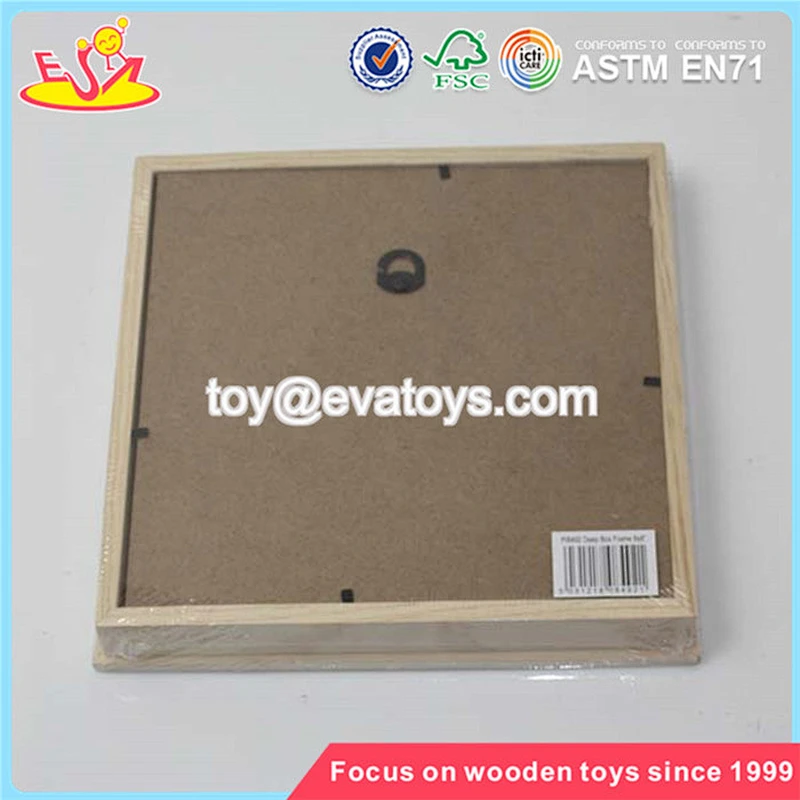 Wholesale customized wooden square photo frame for home decoration W09A021
