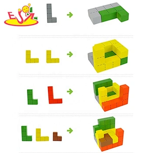 Best sale educational wooden block toy set for kids W13A081