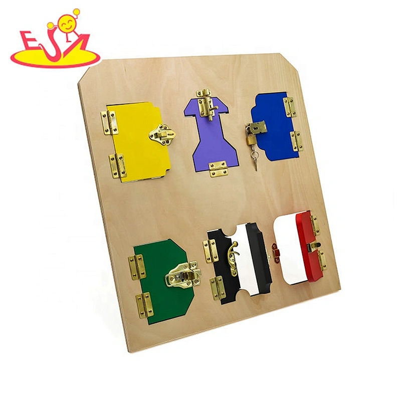 2019 New hottest educational wooden latches wooden activity board for kids W12D166