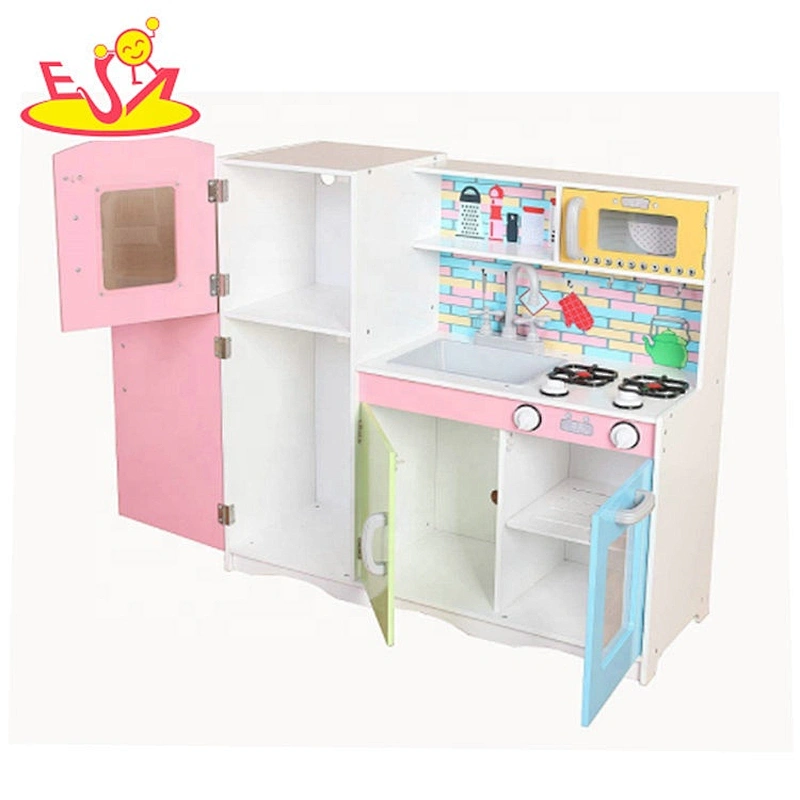 Most popular colorful wooden play kitchen for toddlers W10C485