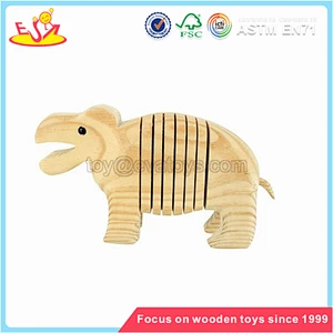 Wholesale lovely creative wooden craft dog shape diy painting toy for children W03A033