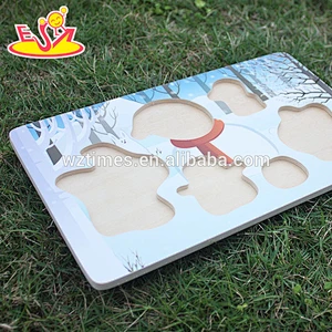 wholesale most popular wooden snowman toys for kids new style wooden snowman toys for children W14M093