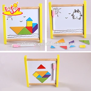 Wholesale teaching aid wooden baby abacus rack with drawing magnetic whiteboard W12A020