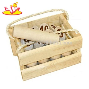 Outdoor Finnish games wooden skittles set for throwing W01D011