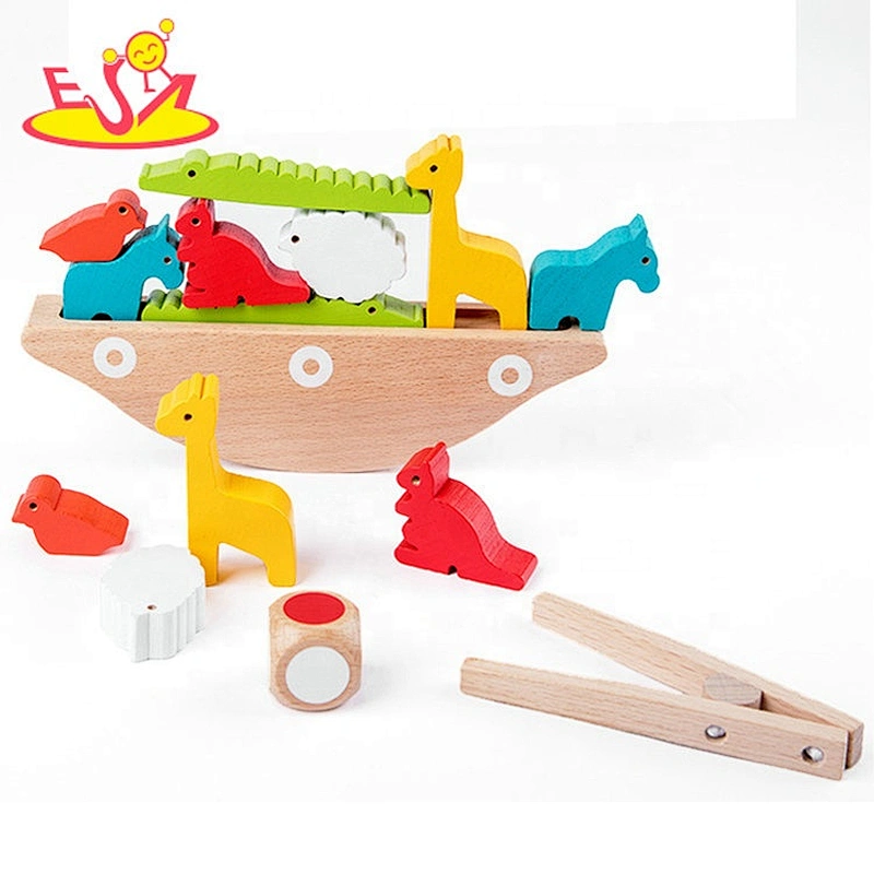 2019 New arrival educational wooden stack game for baby W11F086