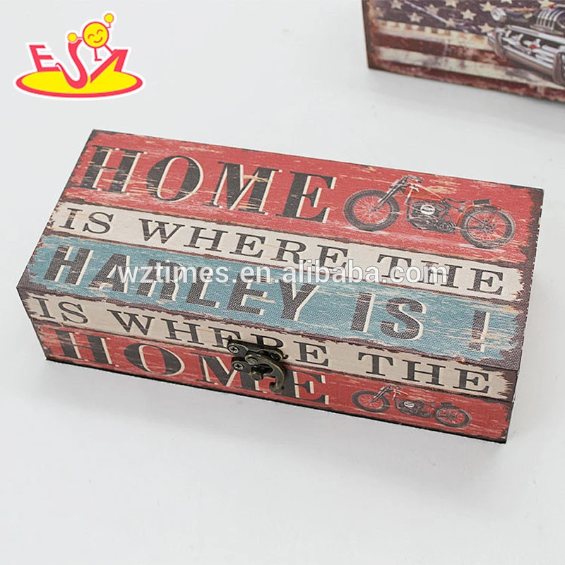 Wholesale flower pattern wooden square tissue box pretty wooden square tissue box W18A009