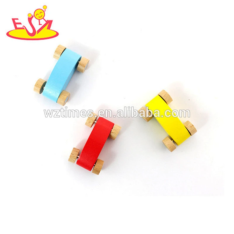 Top fashion children wooden rail car toy for wholesale W04E034