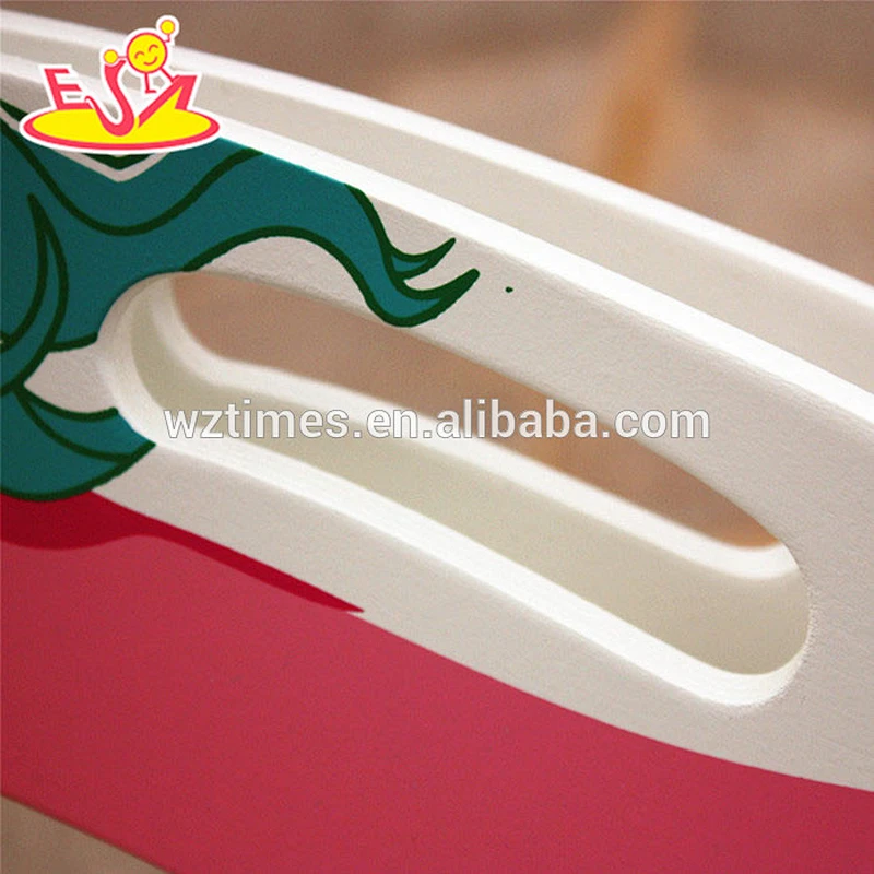 wholesale high quality children wooden pink balance bike cheap kids wooden pink balance bike W16C126