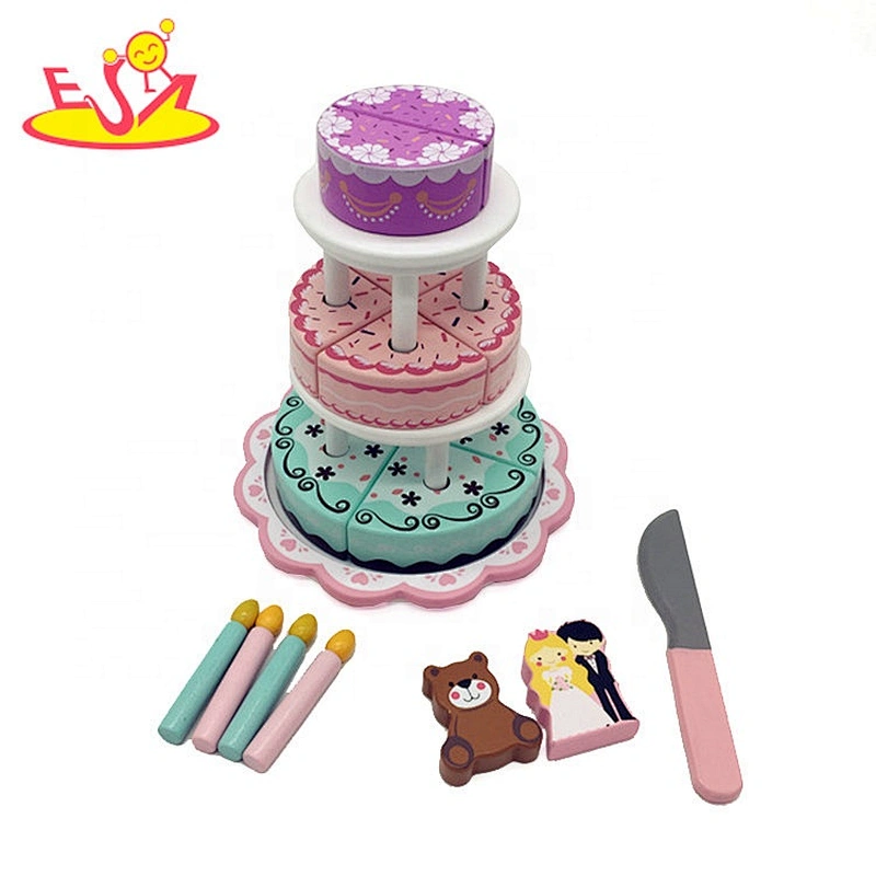 2019 Most popular simulation play wooden ice cream cone toy for children W10B312