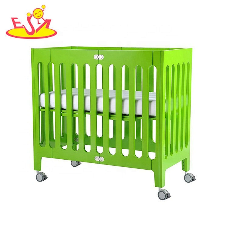 high quality white wooden cot bed for newborn W08E026