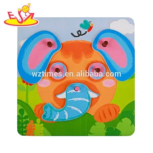 2018 Puzzle Game Toy Wooden Cheap Children Cute Bear Puzzle For Sale W14D057