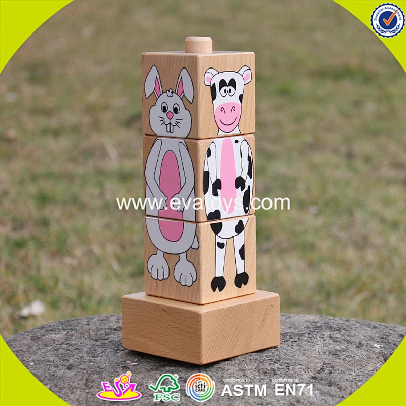 Mini-Stapelspielzeug aus Holz für Kinder W13D139