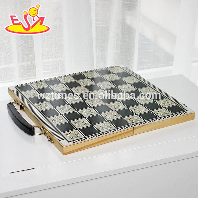 2017 Wholesale portable kids wooden chess pieces best wooden chess pieces W11A056