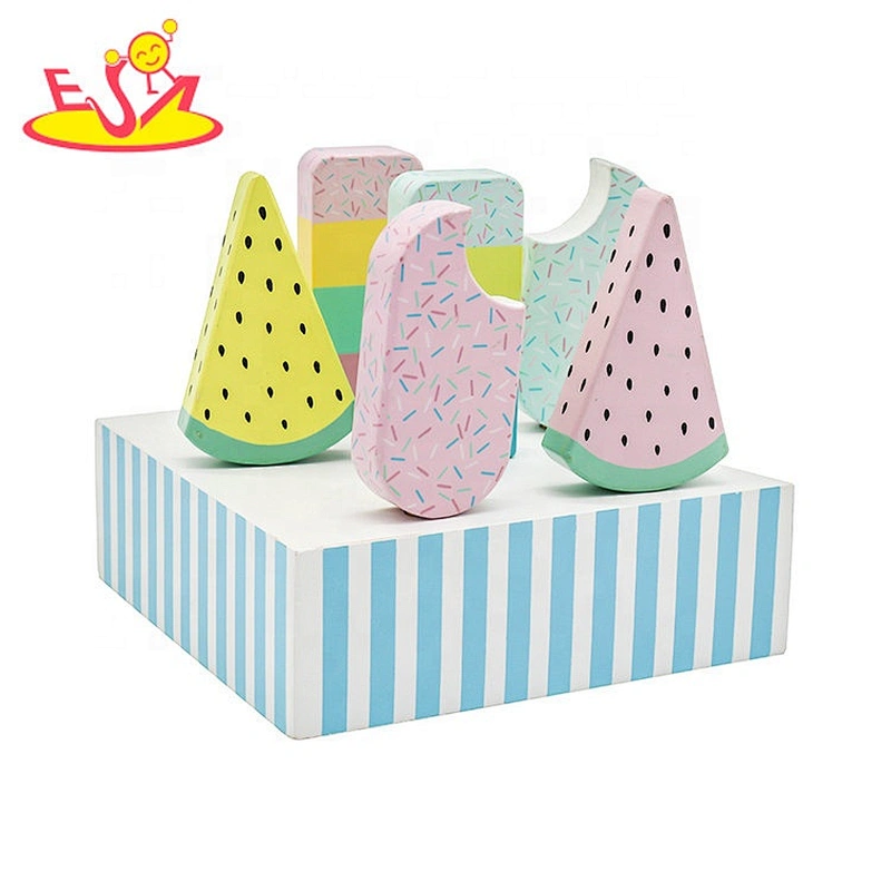 2019 Most popular pretend play wooden ice cream toys for kids W10B314